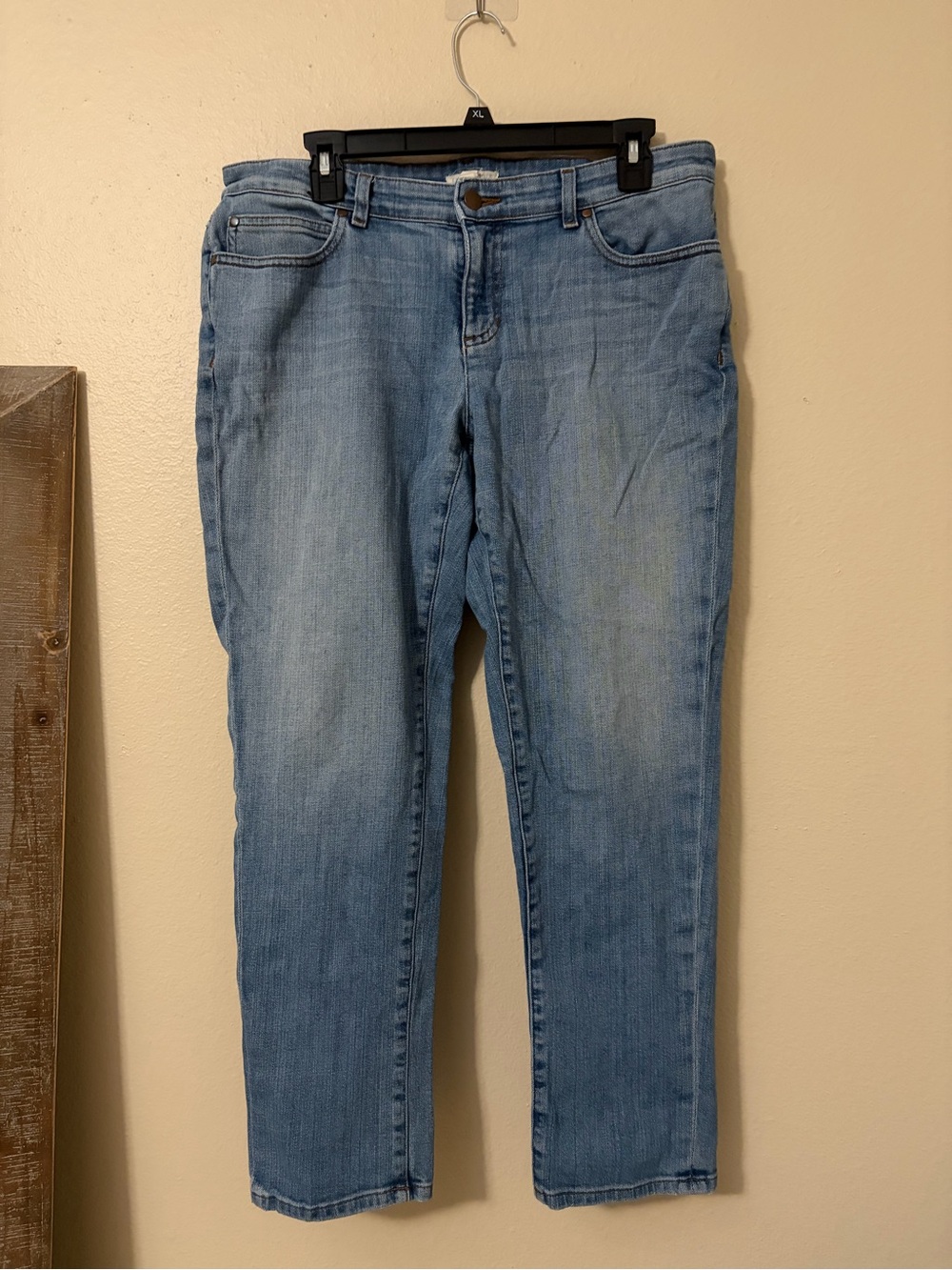 Eileen Fisher Light Blue Cropped Straight-Leg Jeans